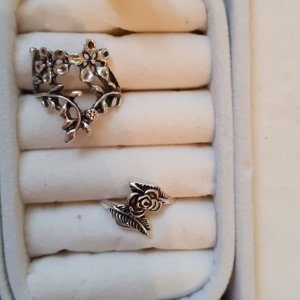 Spiral Flower Wrap Ring Set 4 pcs